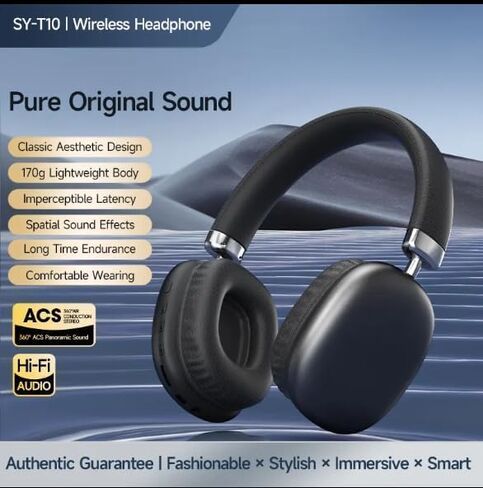 Wireless Over Ear Headphones, Noise Canceling Bluetooth 5.3 Head-Phones with Microphones,Hi-Res Audio,24H Playtime,HiFi Audio Adjustable Heads for iPhone/Android/Samsung in Kuwait