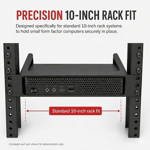 SplashNColor 10 Inch Rack Mount for Lenovo ThinkCentre M920q M720q Tiny Desktop – Secure Screw-in Bracket | Space-Saving Server Rack Organization | Mini PC Mounting Solution for IT in Saudi Arabia