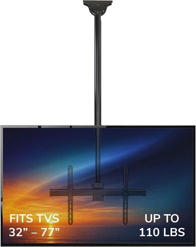 Mount-It! TV Ceiling Mount, 32-75", 110 lbs, MI-509B in Kuwait