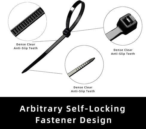 Cable Zip Ties,400 Pack Black Assorted Sizes 12+8+6+4 Inch,Multi-Purpose Self-Locking Nylon Cable Cord Management,Plastic Wire Ties for Home,Office,Garden,Workshop. By HAVE ME TD in Saudi Arabia