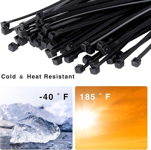 Cable Zip Ties,400 Pack Black Assorted Sizes 12+8+6+4 Inch,Multi-Purpose Self-Locking Nylon Cable Cord Management,Plastic Wire Ties for Home,Office,Garden,Workshop. By HAVE ME TD in Saudi Arabia