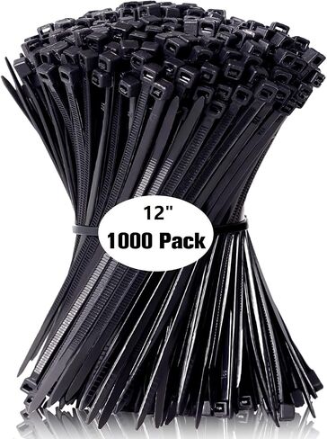 Cable Zip Ties,400 Pack Black Assorted Sizes 12+8+6+4 Inch,Multi-Purpose Self-Locking Nylon Cable Cord Management,Plastic Wire Ties for Home,Office,Garden,Workshop. By HAVE ME TD in Saudi Arabia