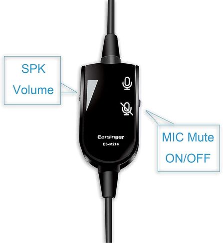 2.5mm Telephone Headset with Noise Canceling Mic, Ultra Comfort - Single Ear Design & Volume Control for Cisco, Panasonic, Gigaset, PLT, Vtech, AT&T & More Cordless Landline Office Phones in Saudi Arabia