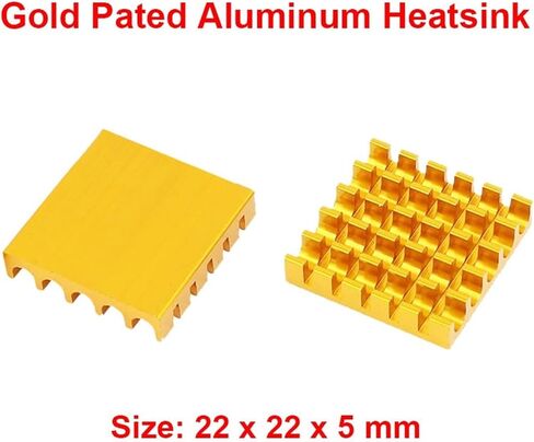 5pcs Aluminum Heat Sink 22x22x5mm Chip Cooling in Saudi Arabia