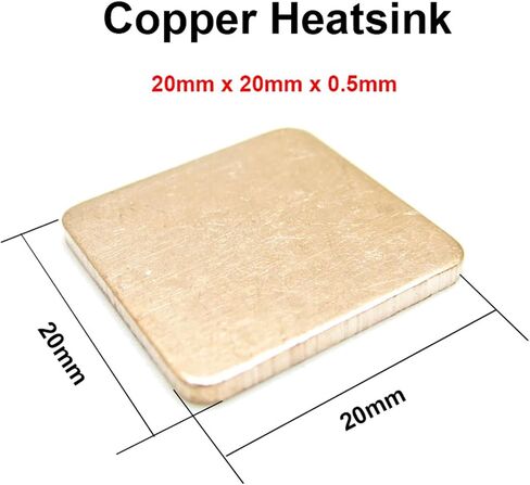 10pcs 20x20x0.5mm DIY Copper Spacer Heat Sink Thermal Pad Cooling for XBOX360 PS2 3 4 BGA CPU VGA Chip RAM IC Cooler in Saudi Arabia