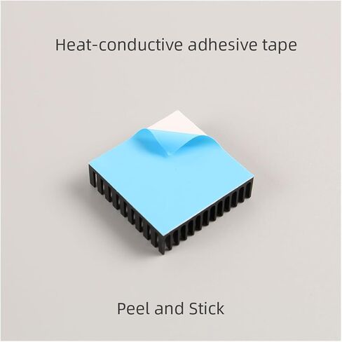 2pcs Aluminum Heatsink 40x40x11mm Aluminium Radiator Cooler with Heat Conductive Double Sided Adhesive Tape Thermal Pad in Saudi Arabia