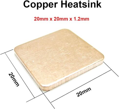 10pcs 20x20x1.2mm DIY Copper Spacer Heat Sink Thermal Pad Cooling for PS2 3 4 BGA CPU VGA Chip RAM IC Cooler in Saudi Arabia