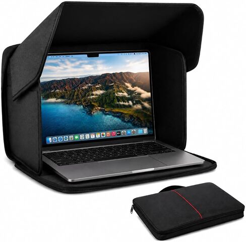 Foldable Laptop Sun Shade, Fits 13-16 inch Laptop, UV-Heat Reflective & Water-Resistant Material, Easy to Carry Computer Case for Working Outside,Travel, Beach in Kuwait