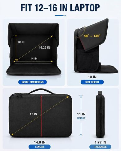 Foldable Laptop Sun Shade, Fits 13-16 inch Laptop, UV-Heat Reflective & Water-Resistant Material, Easy to Carry Computer Case for Working Outside,Travel, Beach in Kuwait