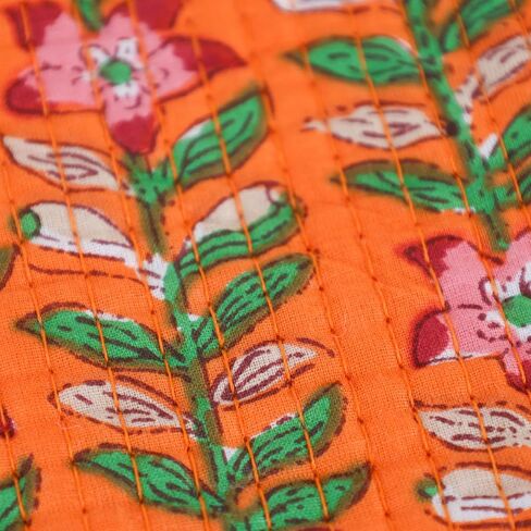 Natriel Handcrafted Coral Bloom Quilted, Cotton Fabric Sleeves/Cover| Padded Inner Lining | Washable Foaming Sheet |Multipurpose Pouch/Bag/Tablet,ipad Cover| Zip Closure in Kuwait