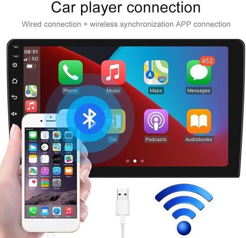 Double Din Car Stereo for Jeep Grand Cherokee 2014-2022 10 Inch Touch Screen Android 12 Car Audio Multimedia Receiver with CarPlay Android Auto GPS Radio Navigation Bluetooth Camera(2+32G) in Saudi Arabia