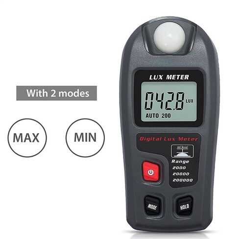 Light Meter Photography - Illuminance Meter, Digital Light Intensity Meter Lcd Display | Effortless Handheld Digital Light Meter Ambient Temperature Measurer with Practical Measuring Tool in Saudi Arabia