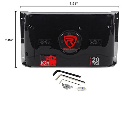 Rockville RXC2D 2 Farad Stiffening Power Capacitor with LED Digital Volt Meter in Saudi Arabia
