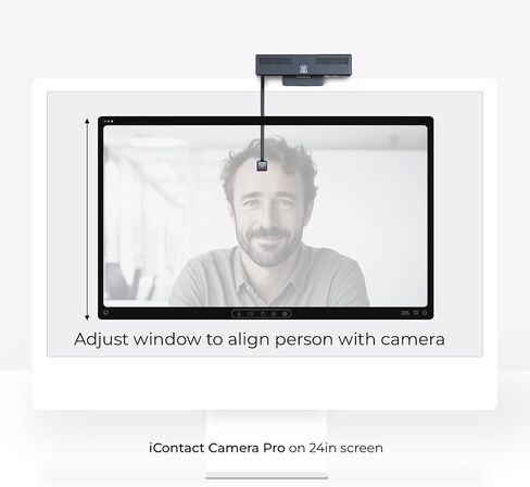 iContact Camera Pro 4K HD Webcam with Eye Contact, Noise Cancelling Mic, Plug and Play USB for Mac & PC Zoom Certified, Works with Teams, Meet, Streaming, and Video Calls (4K Pro Webcam) in Saudi Arabia