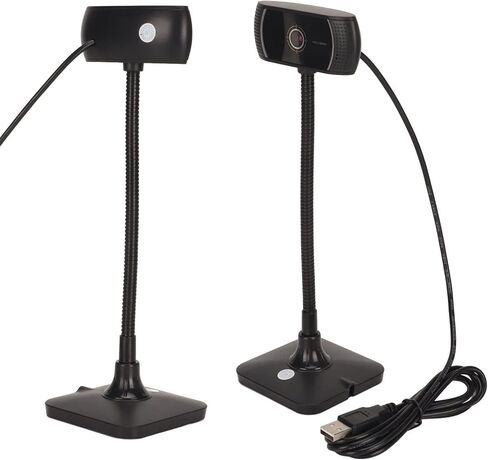 720P HD Webcam with Built in Microphone 60 Degree Wide Angle 360 Degree Rotation Web Camera for Video Calls Online Courses Live Streaming in Saudi Arabia
