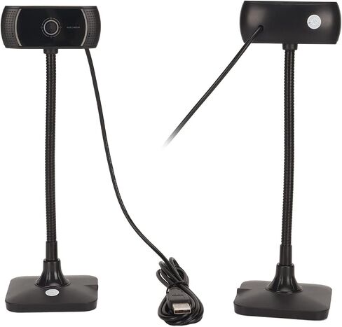 720P HD Webcam with Built in Microphone 60 Degree Wide Angle 360 Degree Rotation Web Camera for Video Calls Online Courses Live Streaming in Saudi Arabia