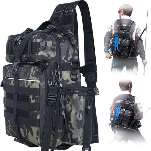 BLISSWILL Outdoor Tackle Bag - Large Water-Resistant Fishing Backpack in Saudi Arabia