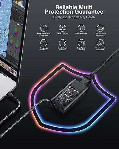 NYV 65W USB C Laptop Charger Compatible with HP Spectre x360 EliteBook Envy Pavilion Chromebook Elite x2 Zbook ProBook Omnibook, New Slim 65W Laptop Charger USB C Type C AC Adapter Power in Saudi Arabia