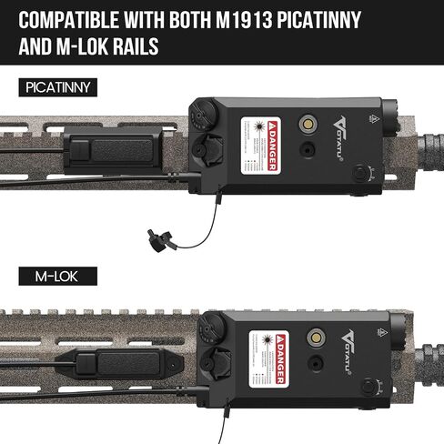VOTATU V840 Laser Light Combo, Green/IR Laser 1500LM Flashlight for Rifle AR, Dual-Laser from One Output, Laser Flashlight Combo with Pressure Switch, Compatible with M-LOK Picatinny Rail in Saudi Arabia