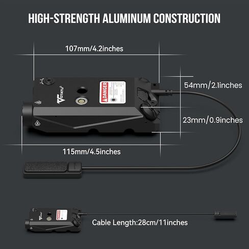 VOTATU V840 Laser Light Combo, Green/IR Laser 1500LM Flashlight for Rifle AR, Dual-Laser from One Output, Laser Flashlight Combo with Pressure Switch, Compatible with M-LOK Picatinny Rail in Saudi Arabia