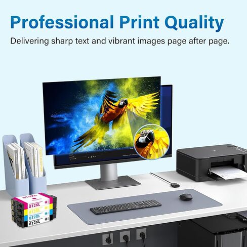 Remanufactured for 812XL Ink Cartridges Combo Pack for 812 for Epson WF7840 in Kuwait