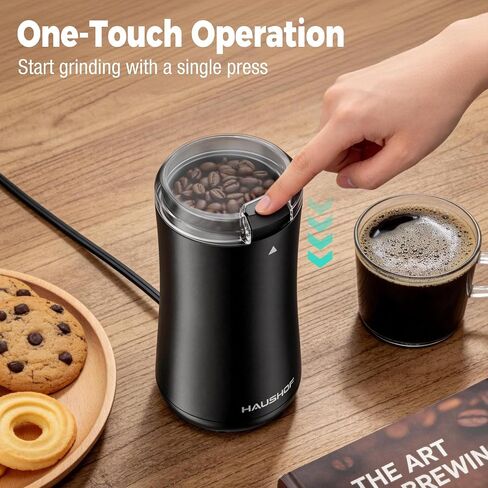 HAUSHOF Coffee Grinder Electric, One Touch Coffee Bean and Spice Grinder in Saudi Arabia