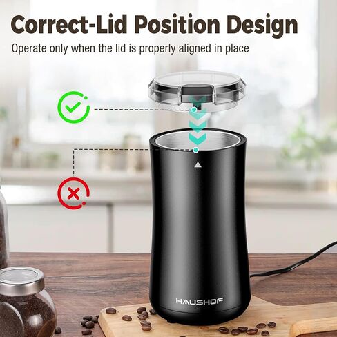 HAUSHOF Coffee Grinder Electric, One Touch Coffee Bean and Spice Grinder in Saudi Arabia