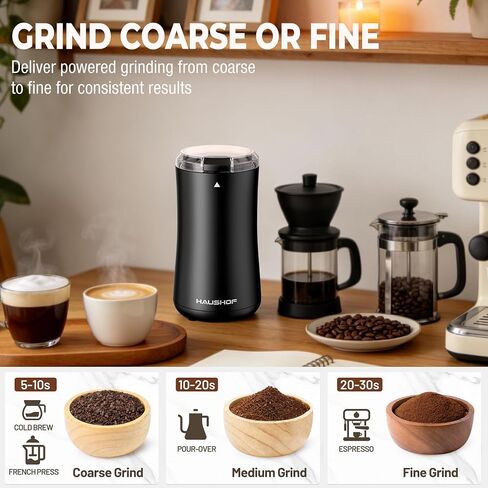HAUSHOF Coffee Grinder Electric, One Touch Coffee Bean and Spice Grinder in Saudi Arabia