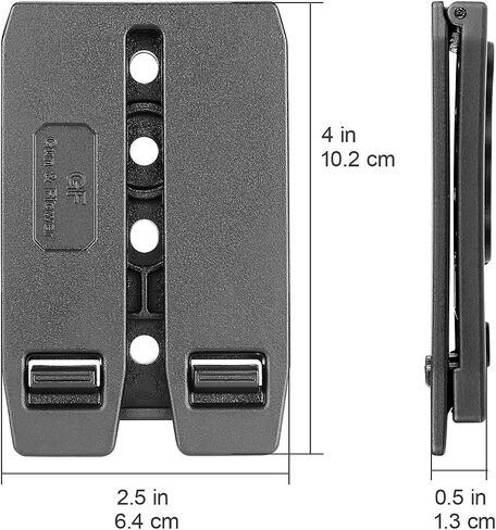 GUN & FLOWER 3-Inch Molle Adapter Clip for Holsters, Mag Pouches, Taser x7/X26P Cases, Vests & Backpacks – Mounting Hardware Included in Kuwait