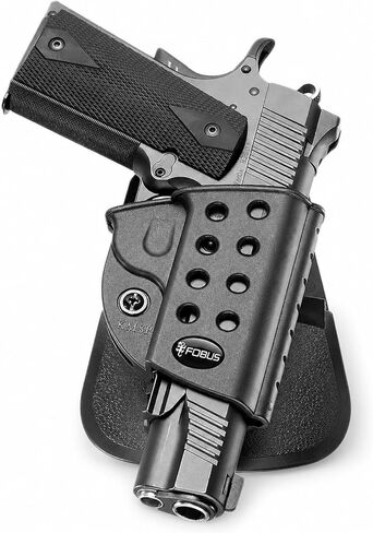 حافظة Fobus R1911 Evolution تناسب مسدسات 1911 مع السكك الحديدية، اليد اليمنى مع مجداف in Kuwait