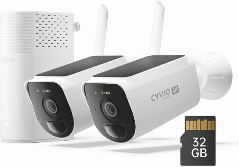 4K Solar Wireless Security Camera System, 2300ft Long-Range WiFi in Kuwait