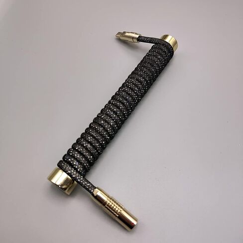 Coiled Keyboard Cable Winder, Cable Manager, Coil Decorative Rod for Custom Gaming Mechanical Keyboard (Color : Gold) in Kuwait