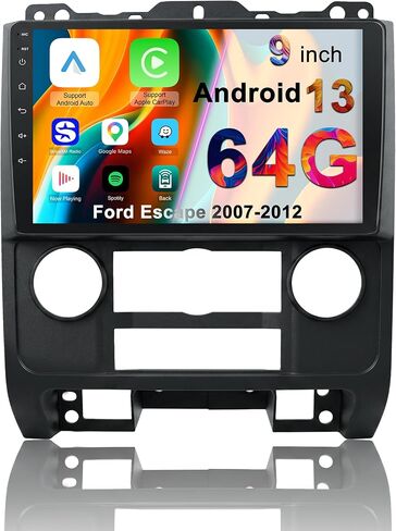 Car Radio for Ford Escape & Ford Kuga & Mazda Tribute 2007-2012, Android 13 Car Stereo Head Unit with Carplay & Android Auto, GPS Navigation, Bluetooth 5.0, Plug and Play in Kuwait