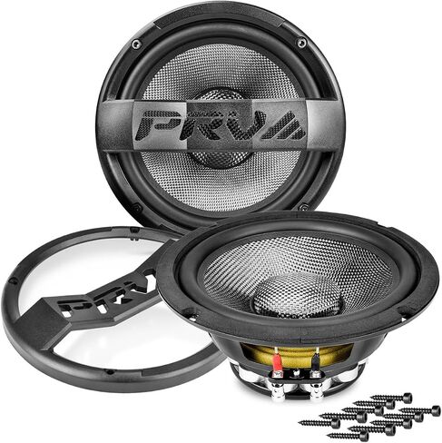 PRV AUDIO Carbon Fiber 8" Midrange Speaker 500 Watts 4 Ohm Neodymium 8MR500CF-NDY-4 Water Resistant Pro Audio Loudspeaker for Boat UTV 4-Wheeler Motorcycle (2 Speakers) in Kuwait