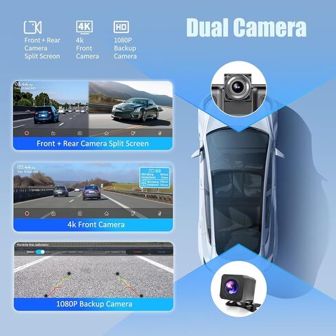 Wireless Apple Carplay Screen for Car,11.26" Portable Car Play & Android Auto Touch Screen, Upgraded Car Stereo with 4K Dash Cam,Backup Camera/Mirror Link/Voice Control in Kuwait