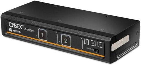 Vertiv Avocent Cybex SC800 Secure Desktop KVM, Single Head Monitor, 2 Port, Universal DisplayPort, Secure Keyboard Indicator, NIAP V4.0 Certified, TAA Compliant, Common Criteria PP3.0 (SC820DPH-400) in Kuwait