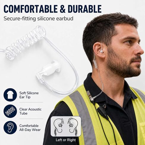 K-Type 2-Pin Acoustic Tube Earpiece with PTT Mic for Baofeng UV-5R/UV-82 in Kuwait