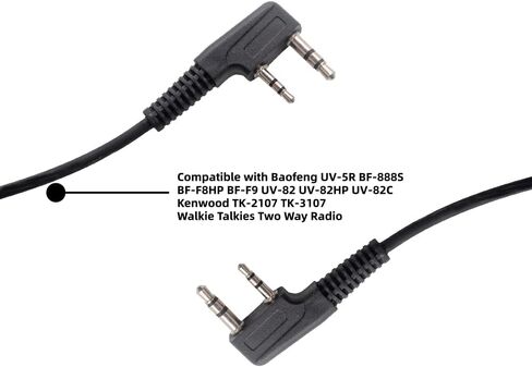 D-Shape Earpiece Headset with Mic PTT Walkie Talkie Two-Way Radio (20packs) in Saudi Arabia