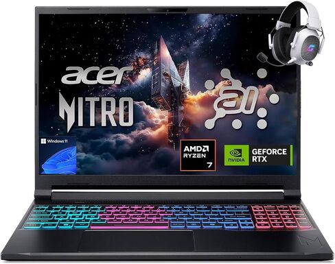 Acer Nitro V 16S AI Gaming Laptop,Ryzen 7 260, GeForce RTX 5060 8GB GDDR7 in Kuwait