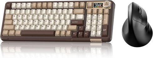 SOLAKAKA A99 Pro and SM520, Wireless Keyboard and Mouse Combo for Gaming (A99 Pro Brown & SM520 Black) in Saudi Arabia