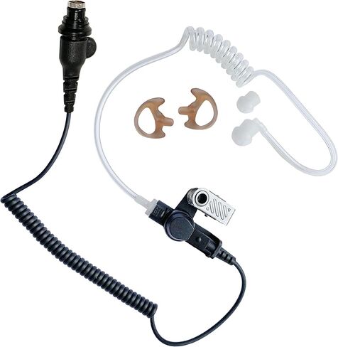 Tactical Law Enforcement Radio Earpiece, 8 Pin Listen/Receive Only Clear Acoustic Tube Earmolds, Direct to Speaker Mic, Guaranteed to fit Motorola APX6000 APX7000 APX8000, APEX, XPR in Saudi Arabia