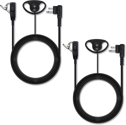Earpiece for Motorola Radios, 2 Pin D Shape Headset with Mic PTT, 2 Pack in Saudi Arabia