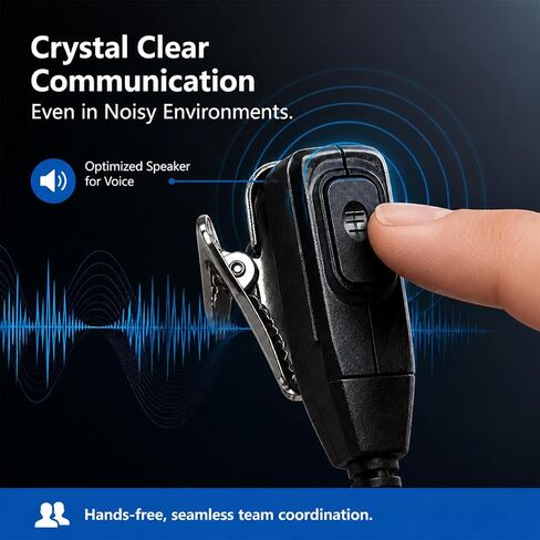 Earpiece for Motorola Radios, 2 Pin D Shape Headset with Mic PTT, 2 Pack in Saudi Arabia