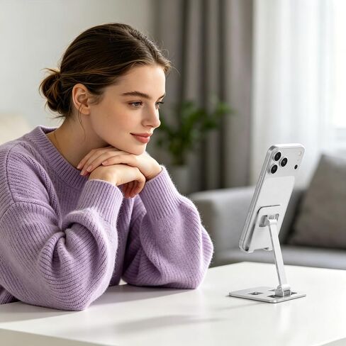 Foldable Multi-Angle Metal Phone Stand in Kuwait
