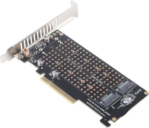 Pissente NVMe M.2 Adapter Card, PCIe X8 Dual 32Gbps in Kuwait