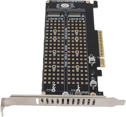 Pissente Dual M.2 NVMe SSD to PCIe X8 Adapter Card, PH45 (ph45) in Kuwait