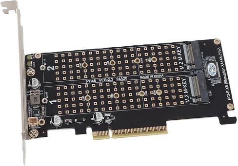 Pissente Dual M.2 NVMe SSD to PCIe X8 Adapter Card, PH45 (ph45) in Kuwait