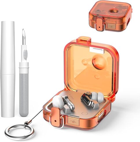 Double Security Lock for Nothing Ear 3 Case with Key Ring&Cleaning Kit, Anti-Scratch Shockproof Clear TPU Protective Case Cover Compatible with Nothing Ear (3) Wireless Earbuds (Clear Gery) in Kuwait