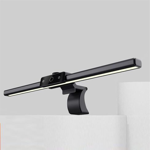 Computer Screen Clip Light Notebook Hanging Light to Reduce Blue Light Eye Protection Office Learning Reading Display Screen Light for Desk/Office/Home (Color : A Size : Black) (A Silver) in Kuwait