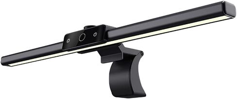 Computer Screen Clip Light Notebook Hanging Light to Reduce Blue Light Eye Protection Office Learning Reading Display Screen Light for Desk/Office/Home (Color : A Size : Black) (A Silver) in Kuwait